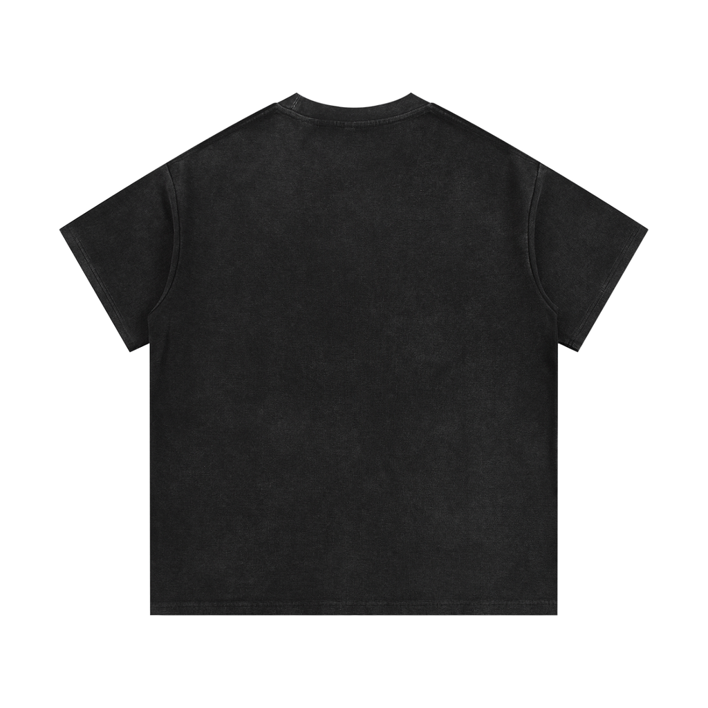BPE Skull Mineral Wash Waffle Knit T-Shirt