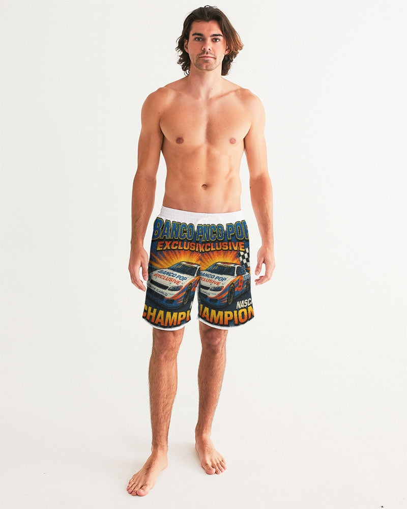 BPE NASCAR blue Men's All-Over Print Swim Trunk