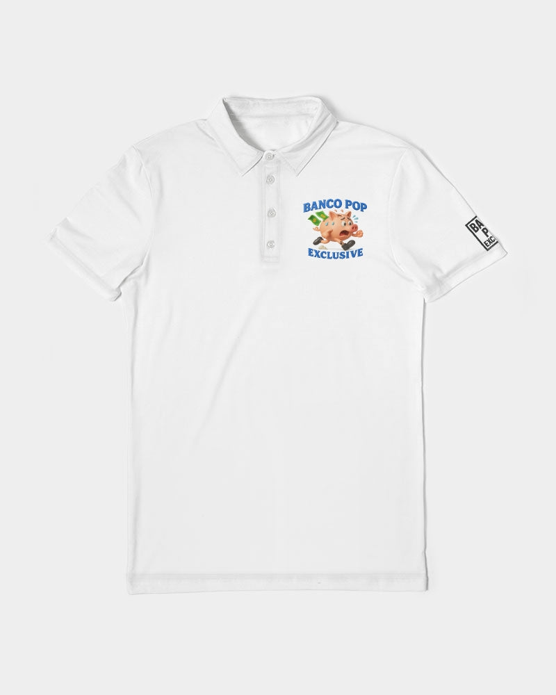 BPE SCARED PIGGY LOGO 3D Men's All-Over Print Slim Fit Short Sleeve Polo