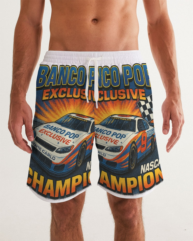 BPE NASCAR blue Men's All-Over Print Swim Trunk