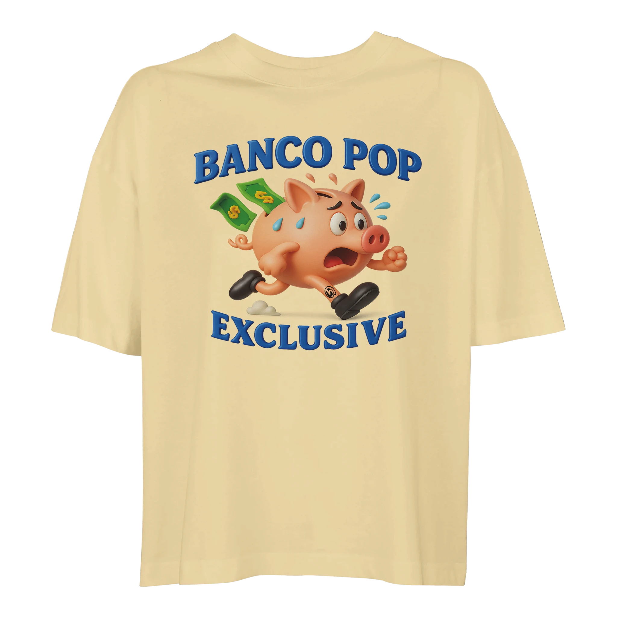 BPE Scared Piggy T Shirt Unisex - Women's Heavyweight Cropped T-Shirt