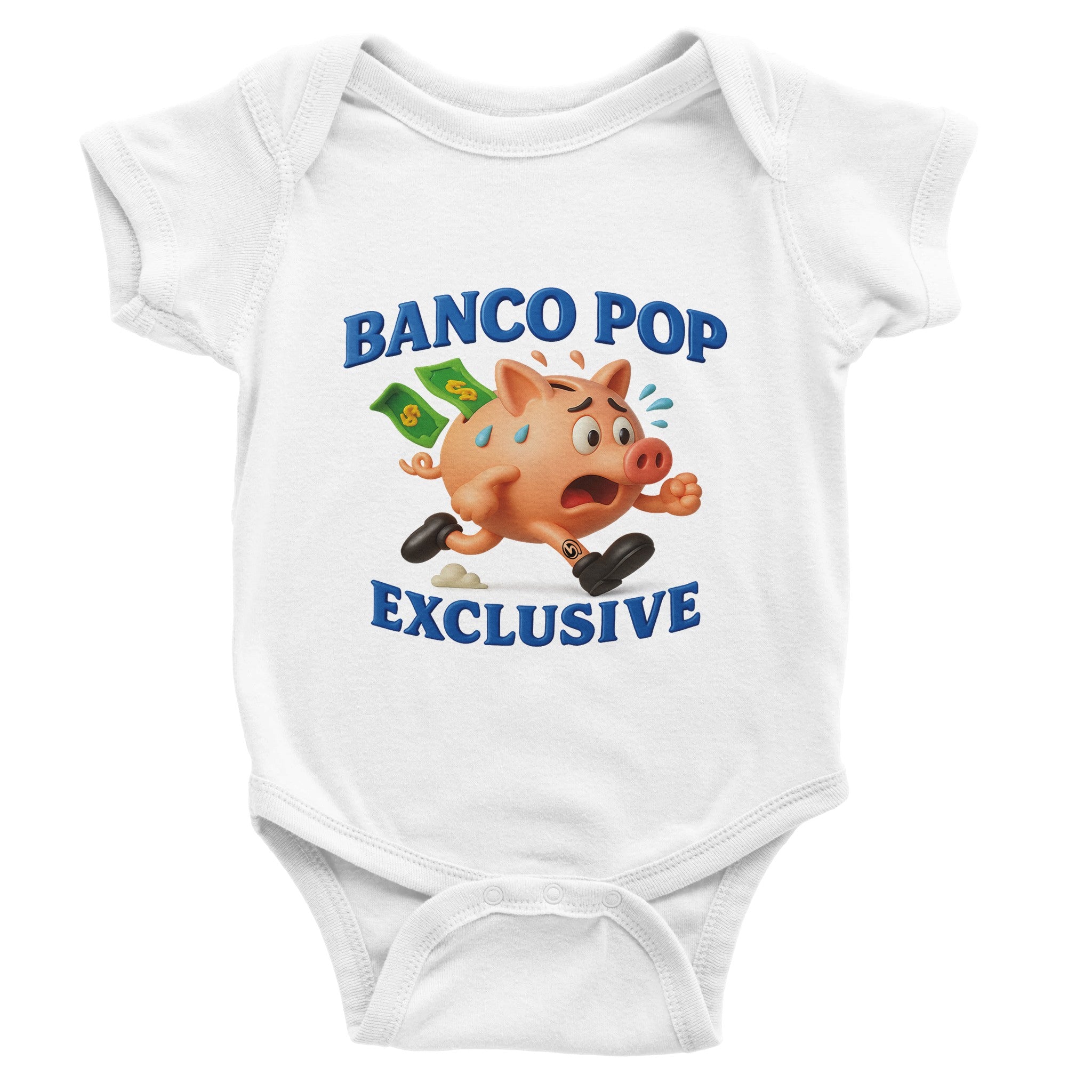 BPE SCARED PIGGY Classic Baby Short Sleeve Bodysuit