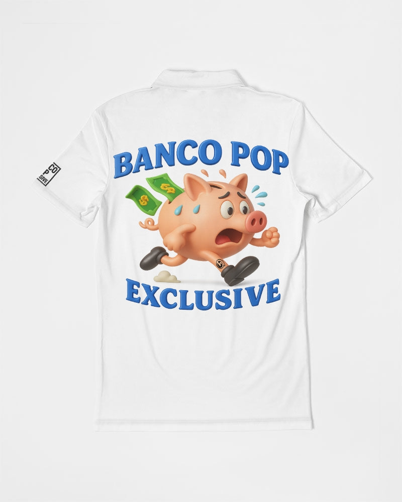 BPE SCARED PIGGY LOGO 3D Men's All-Over Print Slim Fit Short Sleeve Polo