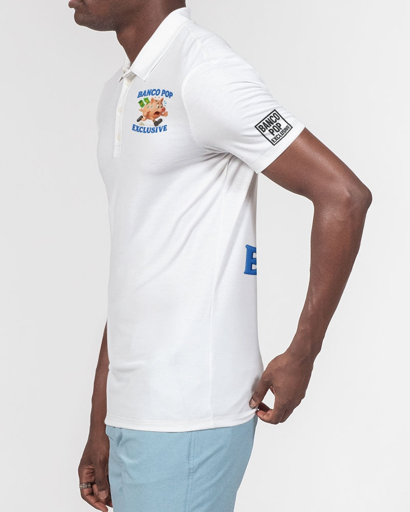 BPE SCARED PIGGY LOGO 3D Men's All-Over Print Slim Fit Short Sleeve Polo